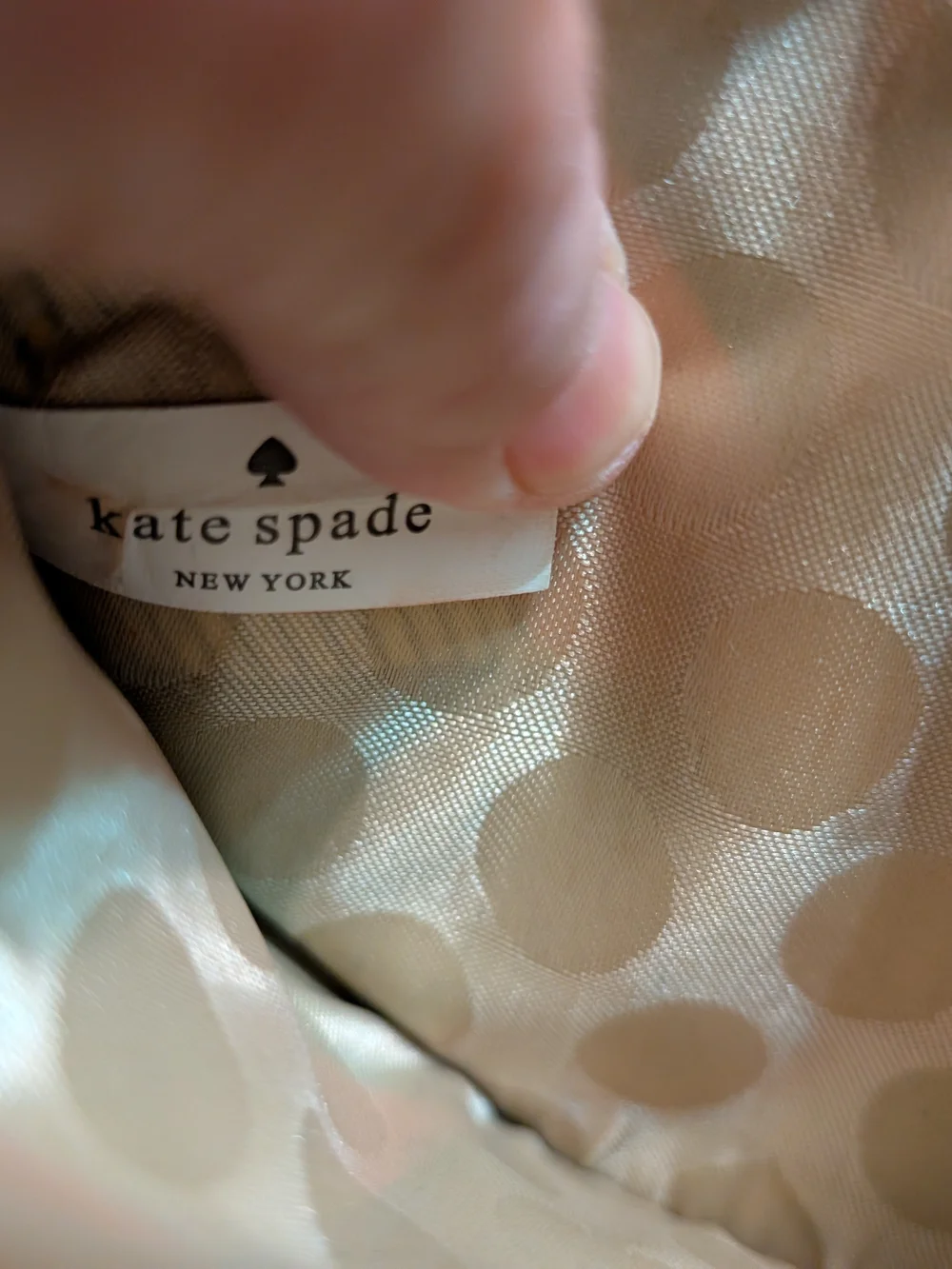 kate spade Navy Saffiano Leather Wristlet with Gold Logo
